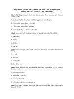 Tải Đáp án đề thi thử THPT Quốc gia môn Lịch sử năm 2019 trường THPT Lê Xoay - Vĩnh Phúc lần 1 - Đề minh họa Lịch sử 2019