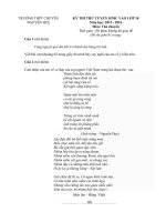 Tải Đề thi thử vào lớp 10 môn Ngữ văn (chuyên) lần 4 năm 2015 trường THPT Chuyên Nguyễn Huệ, Hà Nội - Đề thi thử tuyển sinh lớp 10 môn Văn có đáp án