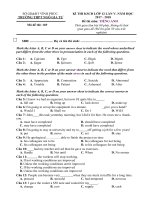 Tải Đề thi thử THPT Quốc gia môn tiếng Anh năm 2018 trường THPT Ngô Gia Tự, Vĩnh Phúc lần 5 có đáp án - Đề ôn thi Đại học môn tiếng Anh