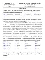 Tải Đề thi giữa học kỳ 1 môn Tiếng Anh lớp 12 trường THPT Ngọc Tảo, Hà Nội năm học 2016 - 2017 CÓ ĐÁP ÁN - Đề kiểm tra giữa học kỳ 1 tiếng Anh 12 có đáp án
