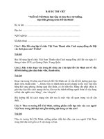 Tải Bài dự thi Tuổi trẻ Việt Nam học tập và làm theo tư tưởng, đạo đức, phong cách Hồ Chí Minh - Bài viết tuổi trẻ học tập và làm theo lời Bác