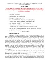 Sáng kiến kinh nghiệm, SKKN - Giải pháp quản lý xây dựng đội ngũ GV nhằm nâng cao chất lượng giáo dục tại trường TH&THCS Trần Qúy Hai