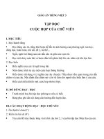 Tải Giáo án Tiếng Việt 3 tuần 5: Tập đọc - Cuộc họp của chữ viết - Giáo án Tập đọc lớp 3