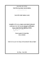 Nghiên cứu lựa chọn giải pháp nối đất lớp bảo vệ của cáp ngầm thuộc lưới điện phân phối thành phố đà nẵng (tt) 