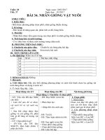 Tải Giáo án Công nghệ 7 bài 34: Nhân giống vật nuôi - Giáo án điện tử Công nghệ 7