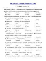 Tải Đề ôn thi THPT Quốc Gia môn tiếng Anh năm 2020 số 21 - Đề thi tiếng Anh THPT Quốc Gia 2020 có đáp án