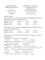 Tải Đề thi thử THPT Quốc gia môn Tiếng Anh năm 2016 trường THPT Nông Cống I, Thanh Hóa (Lần 3) - Đề thi thử Đại học môn Tiếng Anh có đáp án