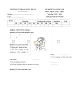 Tải Đề thi học kỳ 2 môn Tiếng Anh lớp 5 trường Tiểu học Thanh Xuân Trung, Hà Nội năm học 2015 - 2016 - Đề kiểm tra Tiếng Anh học kì 2 lớp 5 năm 2016