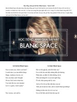 Tải Học tiếng Anh qua bài hát: Blank Space - Taylor Swift - Lời bài hát Blank Space - Taylor Swift