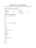 Tải Tiếng Anh lớp 4 Unit 1 chất lượng cao (số 1) - Tổng hợp bài tập Unit 1 tiếng Anh lớp 4 có đáp án