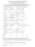 Tải Đề thi tuyển sinh vào lớp 10 môn tiếng Anh năm học 2015-2016 Sở GD-ĐT TP. Hồ Chí Minh - Đề thi vào lớp 10 môn tiếng Anh có đáp án