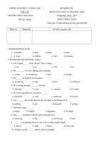 Tải Đề KSCL đầu năm môn Tiếng Anh lớp 8 THCS Ngô Mây, Bình Định năm học 2016 - 2017 - Đề khảo sát đầu năm Tiếng Anh 8 có đáp án