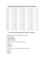 Tải Đáp án đề minh họa 2020 môn Địa lý lần 2 - Đề thi tham khảo tốt nghiệp THPT năm 2020 môn Địa lý