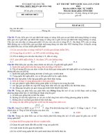 Tải Đáp án đề thi thử THPT Quốc gia môn Sinh học năm 2019 trường THPT Thị xã Quảng Trị lần 2 - Đề minh họa Sinh học 2019