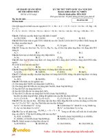 Tải Đáp án đề thi thử THPT Quốc gia môn Hóa học năm 2019 Sở GD&ĐT Quảng Bình - Đề minh họa Hóa học 2019