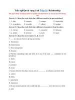 Tải Trắc nghiệm từ vựng Unit 2 lớp 11: Relationships - Tiếng Anh 11 Unit 2: Relationship có đáp án