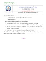 Tải Đề thi khảo sát chất lượng đầu năm lớp 9 môn Ngữ văn năm 2013 - 2014 THCS Suối Ngô, Tây Ninh - Đề kiểm tra đầu năm môn Văn lớp 9 có đáp án