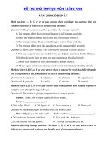 Tải Đề ôn thi THPT Quốc Gia 2020 môn Anh có đáp án số 5 - Đề thi tiếng Anh THPT Quốc Gia 2020 có đáp án