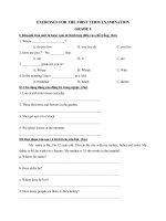 Tải Bài tập ôn thi học kỳ 1 môn tiếng Anh lớp 6 trường THCS Thị trấn Tân Châu, Tây Ninh - Đề ôn thi học kỳ 1 môn tiếng Anh lớp 6 có đáp án