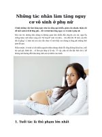 Tải Những tác nhân làm tăng nguy cơ vô sinh ở phụ nữ - Một số tác nhân gây vô sinh ở nữ giới