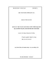 Quản lý thu ngân sách nhà nước trên địa bàn quận bình thạnh thành phố hồ chí minh 