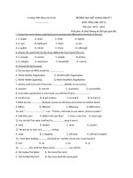 Tải Đề kiểm tra chất lượng học kỳ 1 môn tiếng Anh lớp 12 trường THPT Phan Chu Trinh năm học 2013 - 2014 - Đề thi tiếng Anh lớp 12 có đáp án