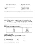 Tải Đề kiểm tra 1 tiết số 3 môn Tiếng Anh lớp 6 trường THCS Thị Trấn Di Lăng, Quảng Ngãi năm học 2015 - 2016 - Đề kiểm tra 45 phút học kỳ 2 môn tiếng Anh lớp 6