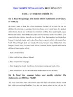 Tải Trắc nghiệm Reading tiếng Anh lớp 6 Unit 3 My Friends - Bài tập unit 3 lớp 6 My friends có đáp án