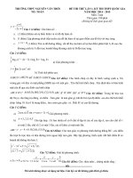Tải Đề thi thử Quốc gia môn Toán lần 1 năm 2015 trường THPT Nguyễn Văn Trỗi, Hà Tĩnh - Đề thi thử Đại học môn Toán 2015 có đáp án
