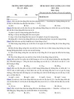 Tải Đề thi thử THPT Quốc gia môn Vật lý lần 1 năm 2016 trường THPT Nghĩa Dân, Hưng Yên - Đề thi thử đại học năm 2016 môn Vật lý có đáp án