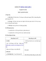 Tải Giáo án Tiếng Việt 4 tuần 23 - Luyện từ và câu - Dấu gạch ngang - Giáo án Luyện từ và câu