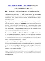 Tải Bài tập unit 2 lớp 11 Relationships - Bài tập tiếng Anh lớp 11 Unit 2 Relationships có đáp án