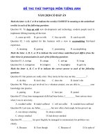 Tải Đề ôn thi THPT Quốc Gia 2020 môn Anh có đáp án số 7 - Đề thi tiếng Anh THPT Quốc Gia 2020 có đáp án
