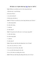 Tải Đề kiểm tra 15 phút học kì 1 môn Sinh học lớp 6 - Đề 5 - Đề kiểm tra 15 phút lớp 6 môn Sinh có đáp án