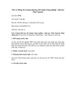 Tải Mã và thông tin trường Đại học Kỹ thuật Công nghiệp - Đại học Thái Nguyên - Những điều cần biết về tuyển sinh Đại học