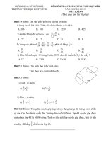 Tải Đề kiểm tra chất lượng cuối học kì 2 môn Toán lớp 4 năm 2015 trường tiểu học Điệp Nông, Thái Bình - Đề kiểm tra cuối học kì II môn Toán 4