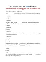 Tải Trắc nghiệm từ vựng Unit 1 lớp 12: Life stories - Từ vựng Tiếng Anh 12 Unit 1 có đáp án