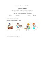 Tải Đề thi cuối học kì 2 lớp 3 môn Tiếng Anh năm học 2016 – 2017 - Đề ôn thi học kì 2 lớp 3 môn tiếng Anh