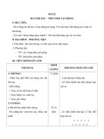 Tải Giáo án Thể dục lớp 1 - Bài 22 - Bài thể dục - Trò chơi vận động