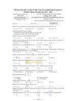 Tải Đề thi tuyển sinh vào lớp 10 môn Toán trắc nghiệm khách quan Sở GD&ĐT Hưng Yên năm học 2017 - 2018 - Đề thi vào lớp 10 môn Toán