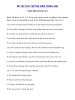 Tải Đề thi thử tốt nghiệp THPT lần 3 môn Anh trường THPT Nguyễn Viết Xuân năm 2020 - Đề thi tiếng Anh THPT Quốc Gia 2020 có đáp án