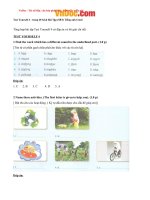 Tải Giải bài tập SBT Test yourself 4 Tiếng Anh lớp 6 chương trình mới - Giải Tự kiểm tra 4 tiếng Anh lớp 6 Thí điểm