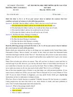 Tải Đề thi thử THPT Quốc gia 2018 môn tiếng Anh trường THPT Tam Đảo 2, Vĩnh Phúc có đáp án - Ôn thi THPT Quốc gia 2018