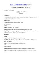 Tải Giáo án Tiếng Anh lớp 1 Tuần 34 sách First Friends 1 - Giáo án môn tiếng Anh lớp 1 theo tuần