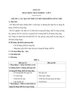 Tải Giáo án Hoạt động trải nghiệm lớp 5 - Chủ đề 1 - Các bạn ơi! Nhớ tắt đèn khi không dùng nhé