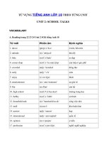 Tải Từ vựng Unit 2 lớp 10: School Talks hệ 7 năm - Từ vựng tiếng Anh lớp 10 Unit 2 School Talks đầy đủ nhất