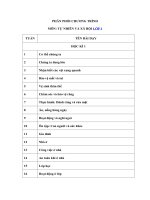 Tải Phân phối chương trình môn Tự nhiên và xã hội lớp 1 - Nội dung chương trình học môn Tự nhiên và xã hội lớp 1