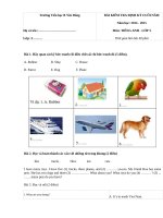 Tải Đề thi học kì 2 môn Tiếng Anh lớp 3 năm 2015  trường Tiểu học B Yên Đồng, Nam Định - Đề thi học kì 2 lớp 3 môn Tiếng Anh