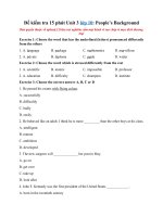 Tải Đề kiểm tra 15 phút Unit 3 lớp 10: People’s Background hệ 7 năm - Bài tập Tiếng Anh 10 Unit 3 có đáp án