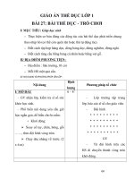 Tải Giáo án Thể dục lớp 1 - Bài 27 - Bài thể dục - Trò chơi